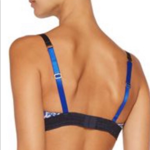 New Stella McCartney x Free People Florence Fluttering 34C Blue Soft Bra - Picture 2 of 6